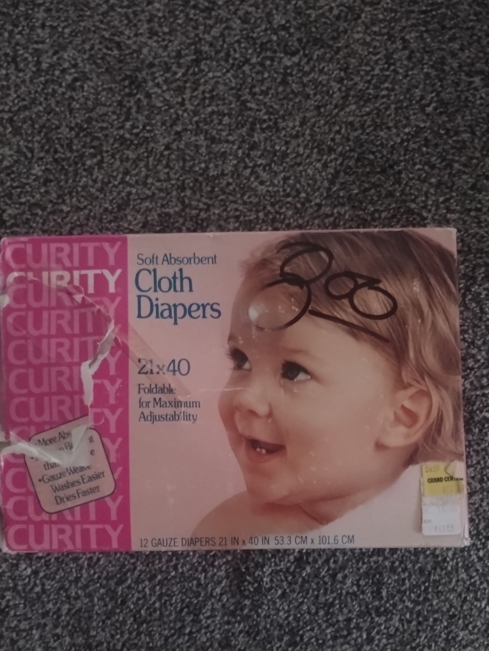 Vintage Curity cloth diapers